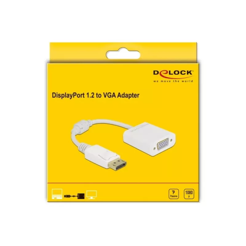 Adapter DisplayPort 1.2 male to VGA female DeLOCK 61007