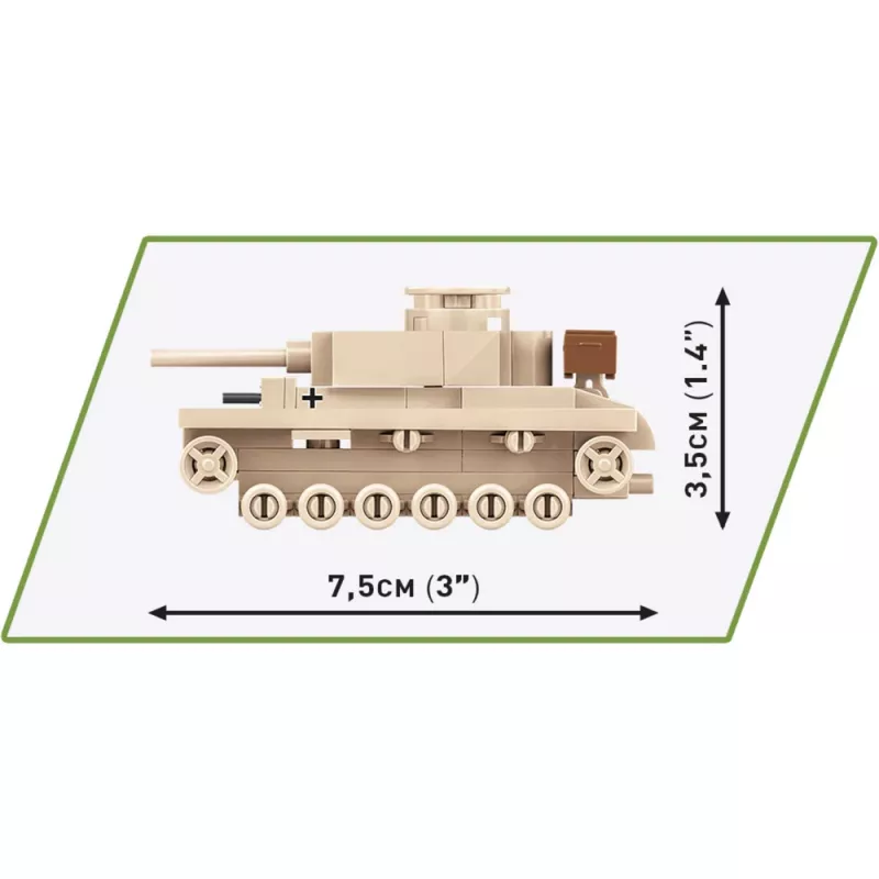 Building set Cobi Panzer III Ausf.L — 103 pieces, recommended age 6+, beige