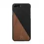 Protective wooden and leather case Woodcessories EcoSplit for iPhone 7 Plus / 8 Plus — Walnut Black