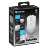 Wireless gaming mouse DEFENDER Pandora White — ambidextrous, 3200 DPI, 6 buttons, programmable, optical, USB