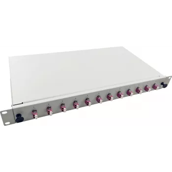 Helos LWL 19 Splice Box 12 x LC Duplex OM4 splice-ready Grey (375558)