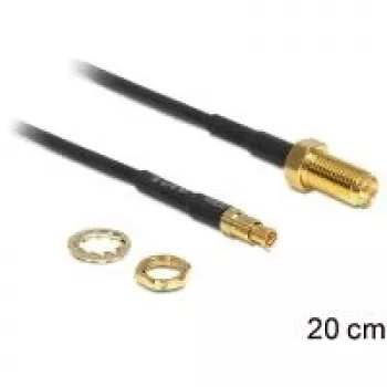 Coaxial cable DeLOCK 88483 RG-174 0.2 m RP-SMA TS-9 Black