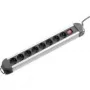 Power strip Renkforce 815A-CMB, 8 sockets, black/silver, with switch