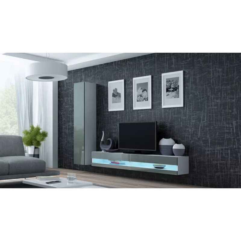 Cama TV stand VIGO NEW 30/180/40 white/grey gloss