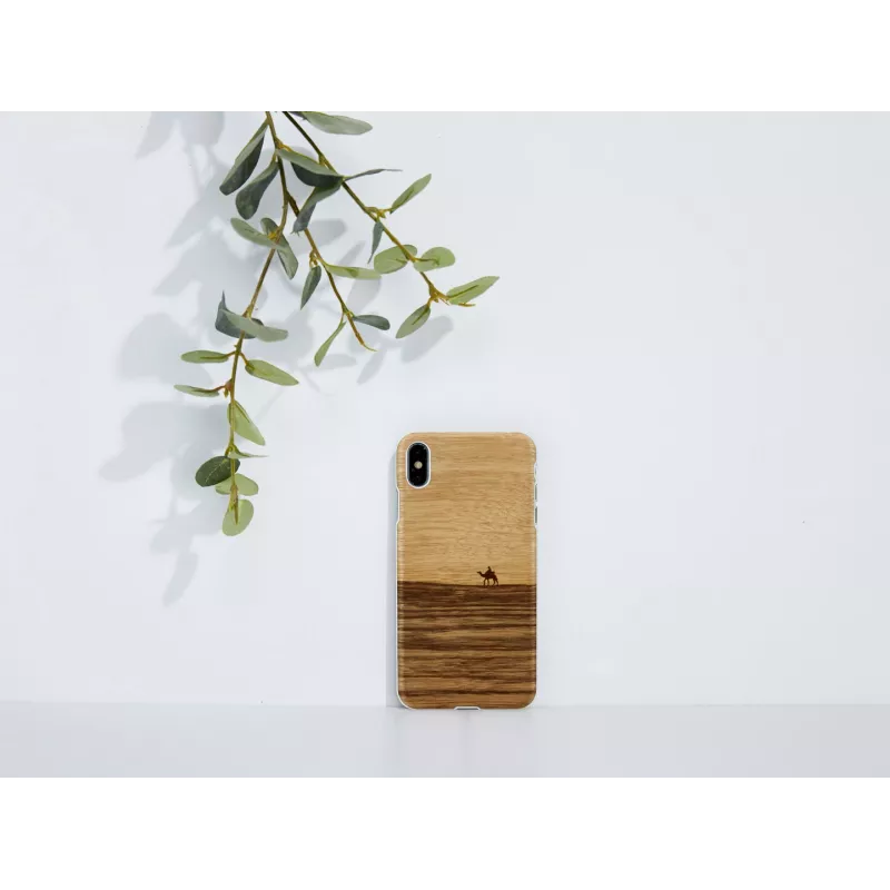 Smartphone case man and wood for iPhone XS Max — terra white