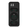 Power splitter MACLEAN MCE248 F/B — 3 AC sockets (1x16A, 2x6A) and 4 USB ports (2xUSB‑A, 2xUSB‑C PD 20W), EU plug, black