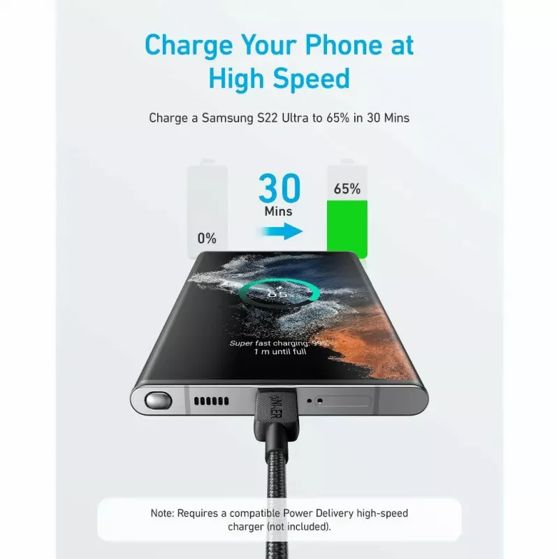 USB Cable Anker 322 1.8m USB C Fast Charging Data Transfer