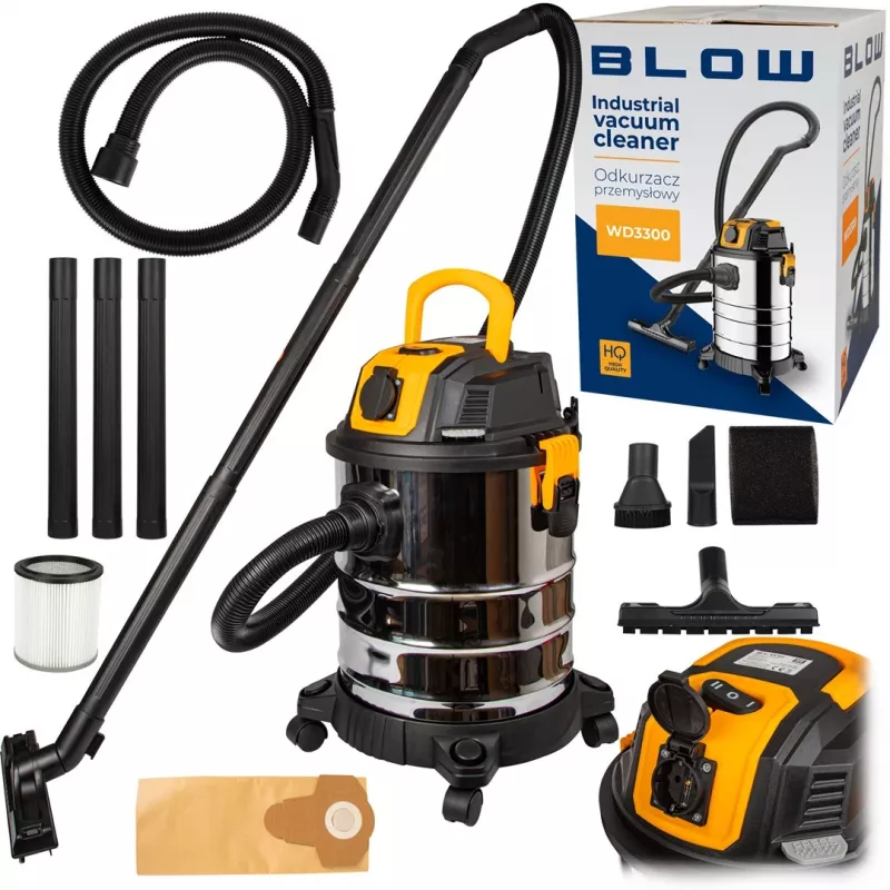 BLOW WD3300 industrial vacuum cleaner with 230V socket 2000W