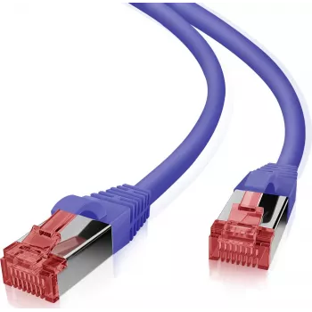 Patch Cable helos Cat.6 S/FTP Double Shielded Halogen Free Purple 20 m