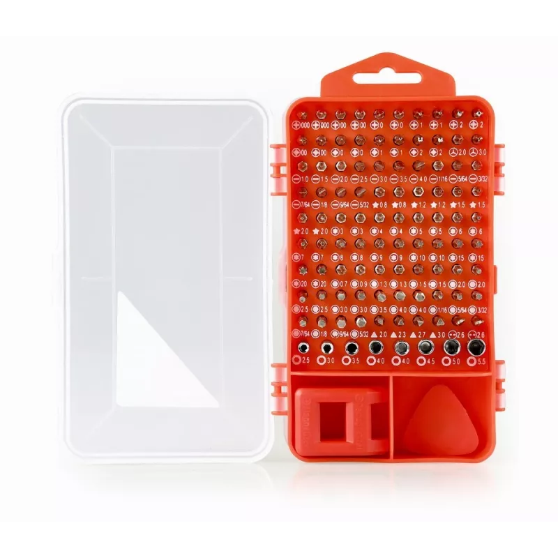 Manual screwdriver set GEMBIRD TK-SD-07 — 90-piece combination screwdrivers and bits, magnetic tips, red carrying case