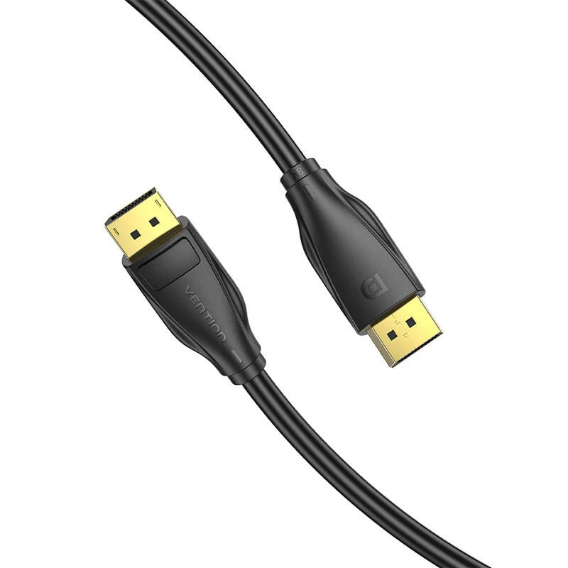 DisplayPort 1.4 cable Vention HCCBI, 3 m, 8K@60Hz / 4K@120Hz, 80 Gbit/s, gold-plated contacts, black