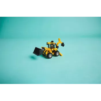 Construction set LEGO Technic Backhoe Loader 42197 — articulated steering, working loader, 104 pieces, recommended age 7+