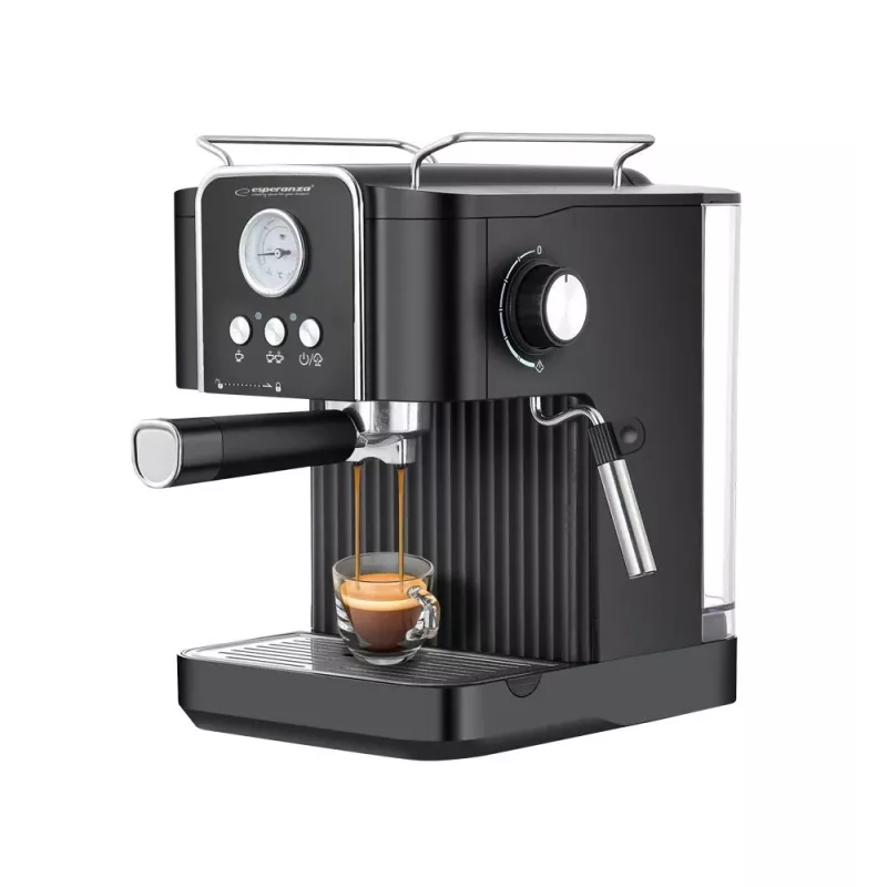 Espresso coffee machine ESPERANZA EKC010 — 1.8 L water tank, 850 W, 20 bar, built-in milk frother