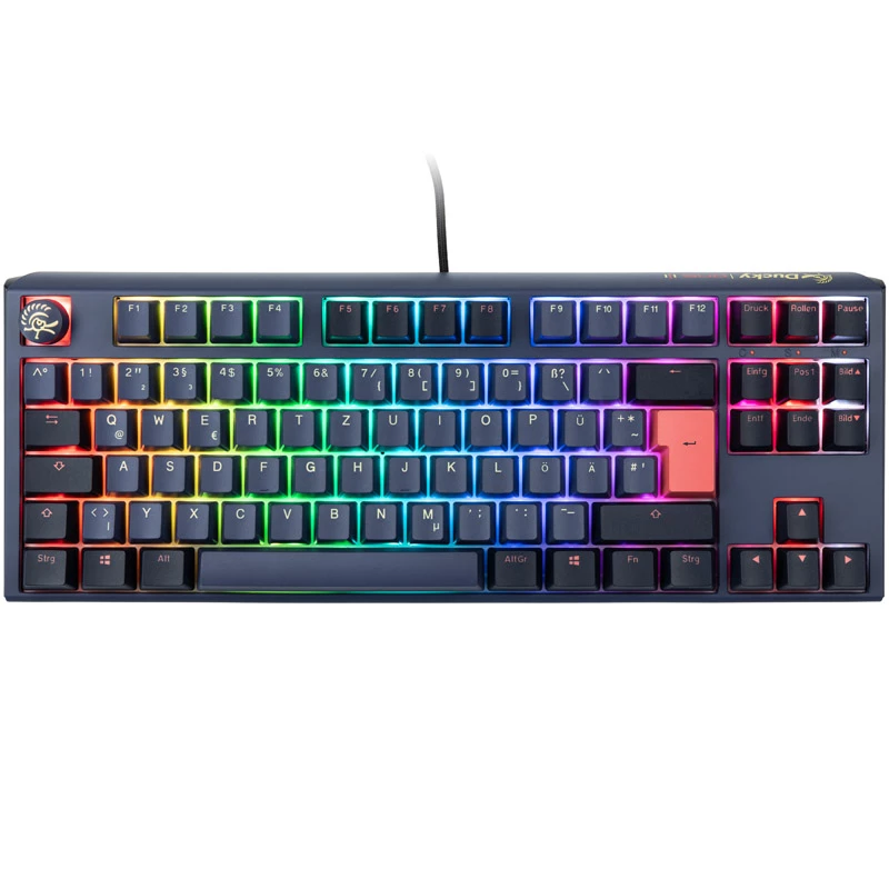 Ducky One 3 Cosmic Blue TKL Gaming Keyboard, RGB LED - MX-Ergo-Clear