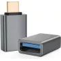 OTG adapter helos 288362 — USB 3.1 A (female) to USB Type‑C connector, dark grey