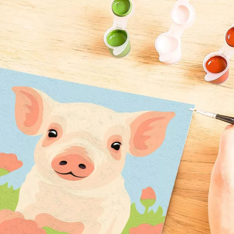 CreArt - sweet pet pig, Painting