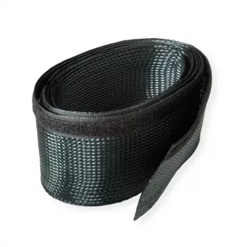 ROLINE PVC Gewebeschlauch für Kabelbündelung, schwarz, 2,5 m (19.08.3161)