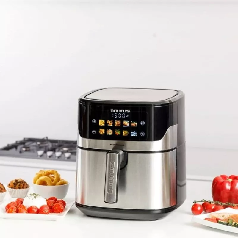 Air fryer Taurus Air Fry 7S 1600W 6.5L, stainless steel, 8 programs, 80–200°C, touch control