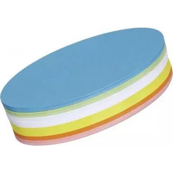 Maul Moderation Cards 6395399 Oval 11 x 19 cm White, Yellow, Orange, Red, Green, Blue, 250St (6395399)