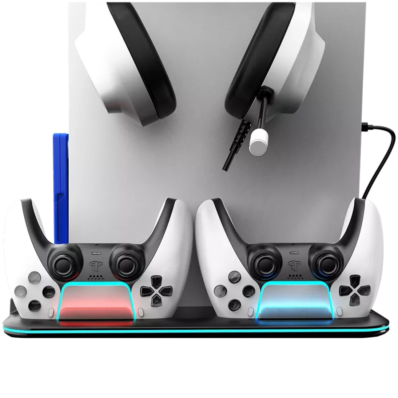 Cooling stand CANYON CS-51 RGB for PS5 Slim Black with dual controller charging
