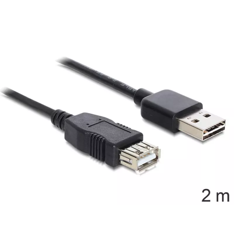 USB Cable DeLOCK EASY-USB 2.0-A 2m Black