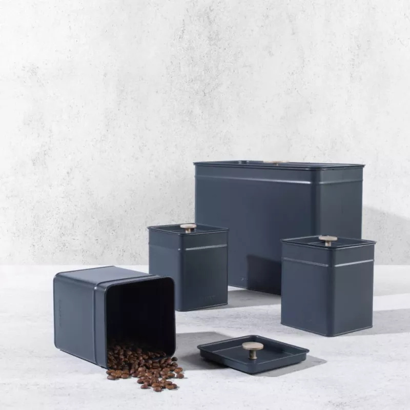 Kitchen storage canister set Salter BW126131EU7 4-piece airtight metal and plastic canisters
