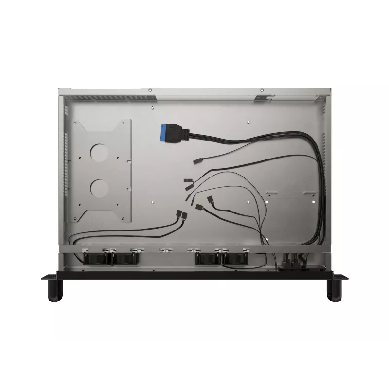 Lanberg SC01-3001-10B 1U Rackmount Server Chassis for Mini-ITX, Black, 4x 40mm Fans
