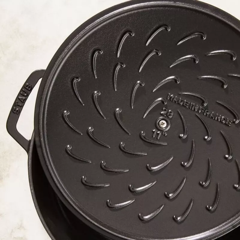 Saute Pan ZWILLING STAUB BRAISERS Round 28 cm, black, bottom Ø 22.2 cm