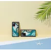 Protective phone case iKins for Samsung Galaxy Note 20 Ultra — aqua agate design