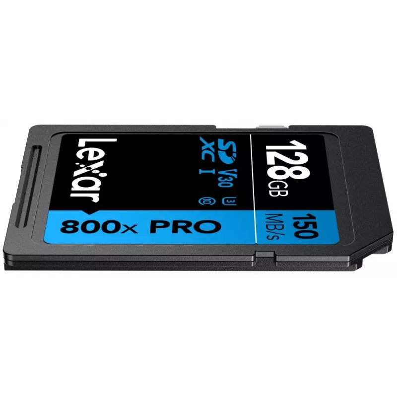 SDXC memory card Lexar 128GB UHS-I 800xPRO Class 10 U3 V30 — 150 MB/s read, 45 MB/s write, black
