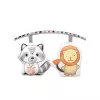Baby bouncer Lionelo OTTO COZY GREY — compact infant bouncer, soft seat, safety harness