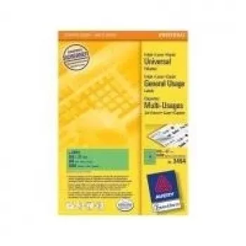 Self-adhesive printer label AVERY 3454 Green 105 x 37 mm