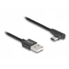 DeLOCK USB 2.0 Cable Type-A male to USB Type-C male angled 0.5 m black