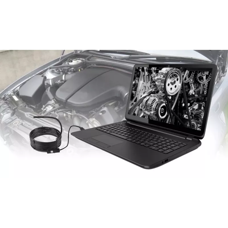 USB endoscope MEDIA-TECH ENDOSCOPE 66° CMOS, 640x480 30fps, IP67, 6 LEDs, magnet & hook