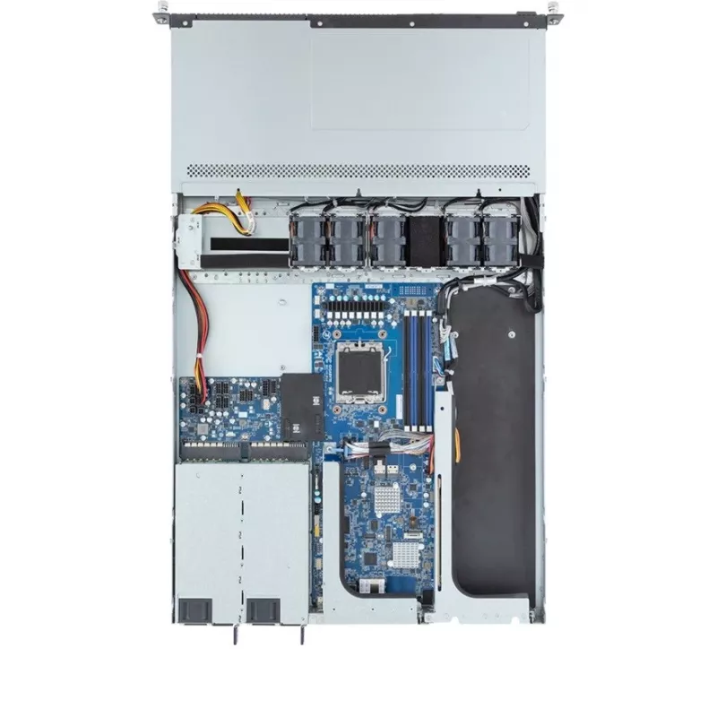 1U Rack Server Platform GIGABYTE R133-C13-ACG1 — AMD B650E motherboard, Socket AM5, 4x DDR5 UDIMM slots, 800W redundant PSU, 4x 2.5 inch/3.5 inch bays