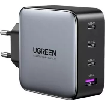 Ugreen 45515B mobile device charger Mobile computer, Mobile phone, Laptop, Power bank, Telephone Grey AC Fast charging Indoor