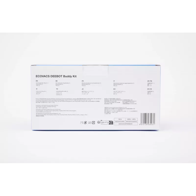 Replacement brushes and filters kit for Ecovacs N30 PRO Omni — standard service set for side/main brushes and air filters