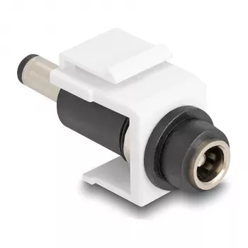 DeLOCK Keystone Module DC 5.5 x 2.1 mm female to male white