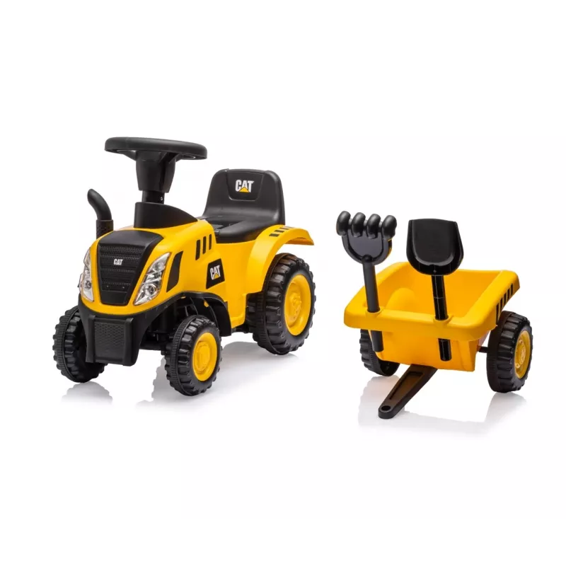CAT vehicle Tractor with trailer yellow ride-on