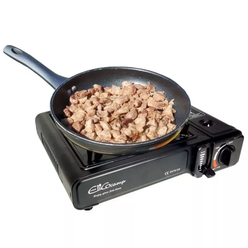 ELICO BDZ-155B Portable camping gas stove for 2.2 kW cartridges, piezo ignition.