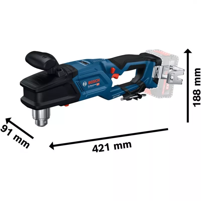 Cordless Angle Drill GRD 18V-127 Professional solo, 18Volt (Blue/black, without Battery and Charger)