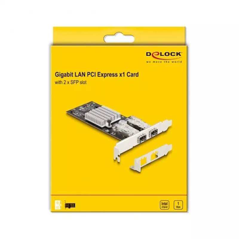 DeLOCK 88336 PCI Express x1 network card, 2 x SFP Gigabit LAN