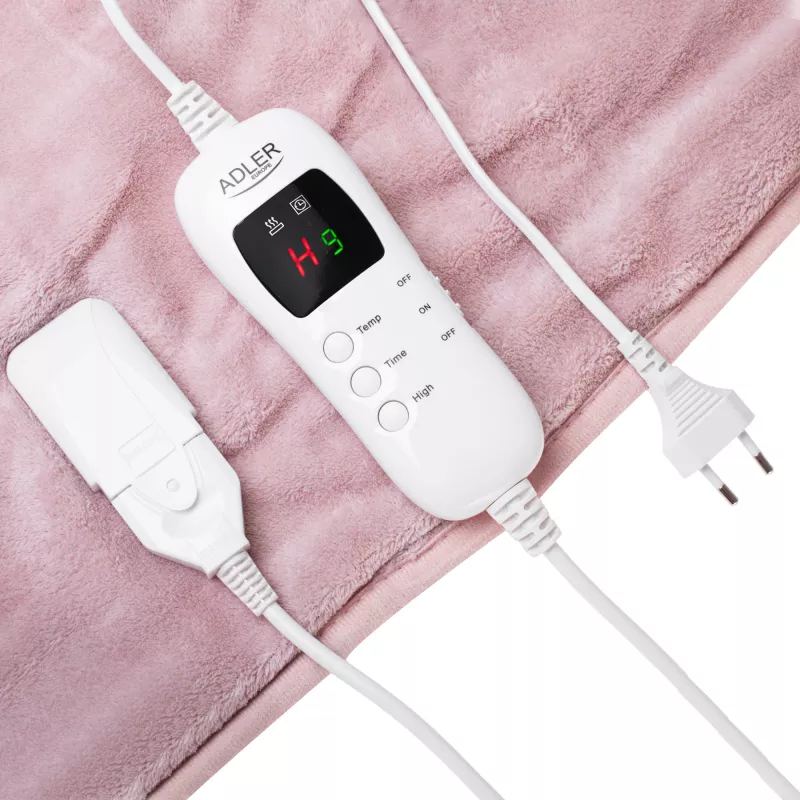 Electric blanket Adler AD 7443 160 x 180 cm — fleece, 7 heating levels, remote control, 120 W