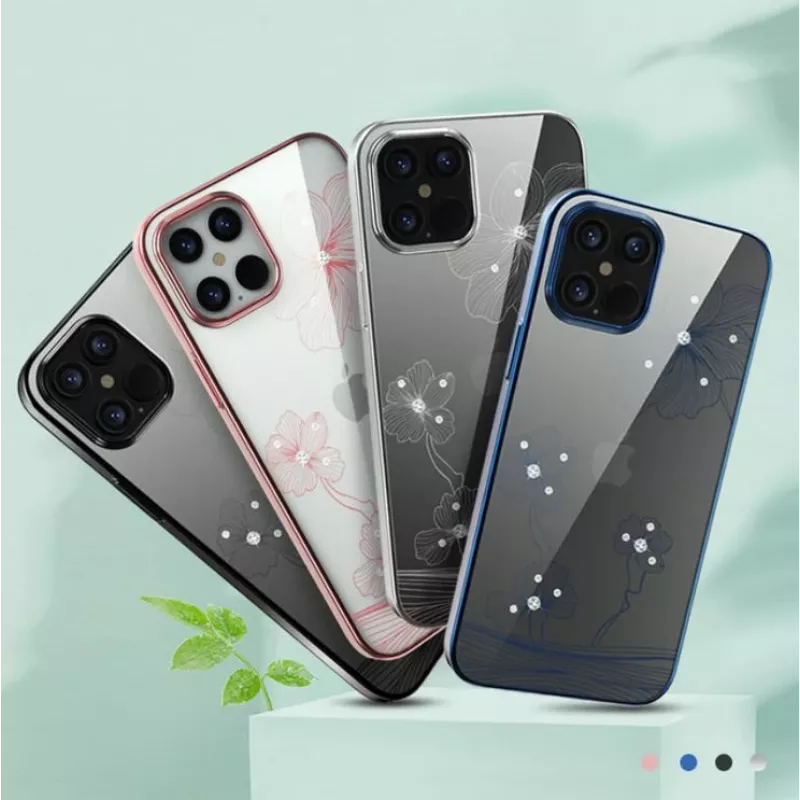 Protective phone case Devia Crystal Flora for iPhone 12 mini, blue