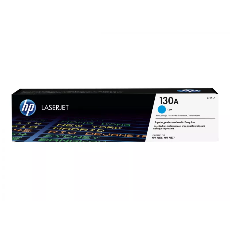 HP 130A Cyan Original LaserJet Toner Cartridge, 1000 pages, Cyan, 1 pc(s)