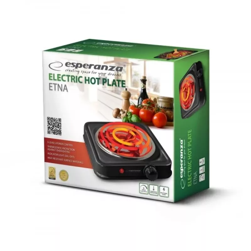 Esperanza EKH012K hob Black Countertop 21 cm 1 zone(s)