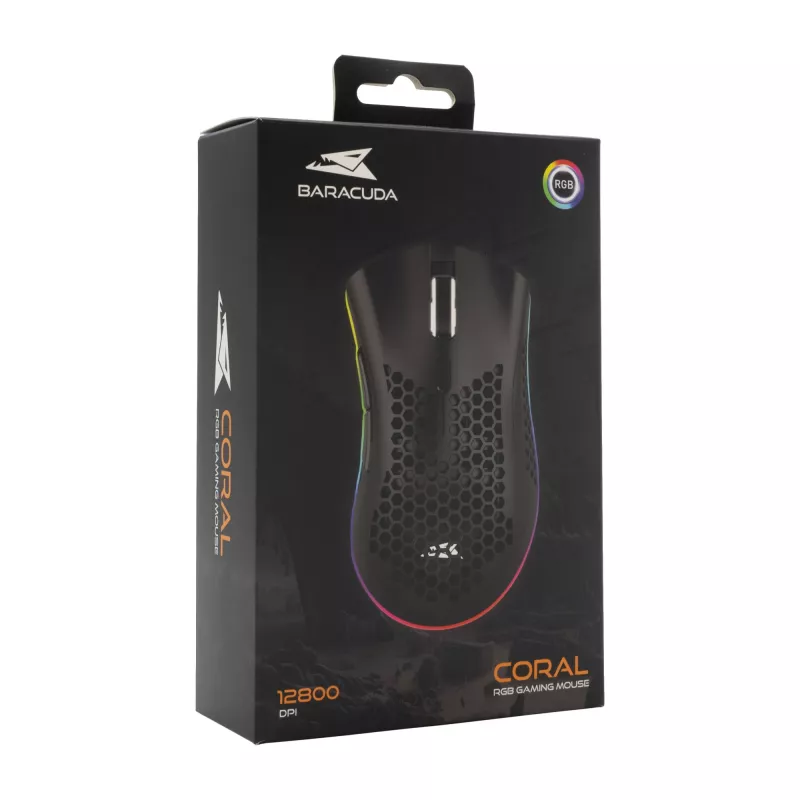 Mouse Baracuda BGM-031 Coral Black USB