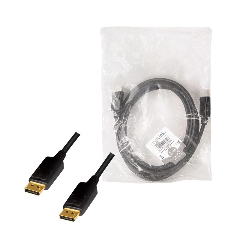 LogiLink DisplayPort cable 3 m Black CD0102