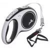 Retractable lead Flexi New Comfort M Tape 5 m Black — retractable tape leash, size M, max load 25 kg, weight 300 g