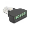 DeLOCK 90654 cable gender changer RJ45 8 pin terminal block Black
